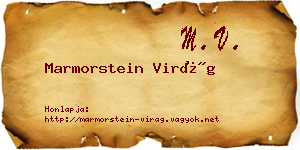 Marmorstein Virág névjegykártya